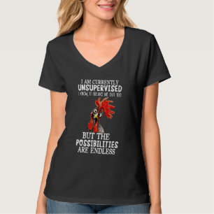 Haan ik ben momenteel zonder toezicht ik weet het t-shirt