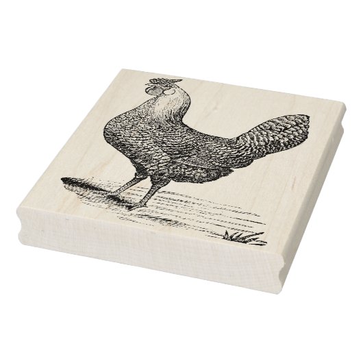 Haan Illustratie - Links naar voren Rubberstempel (Stempel)