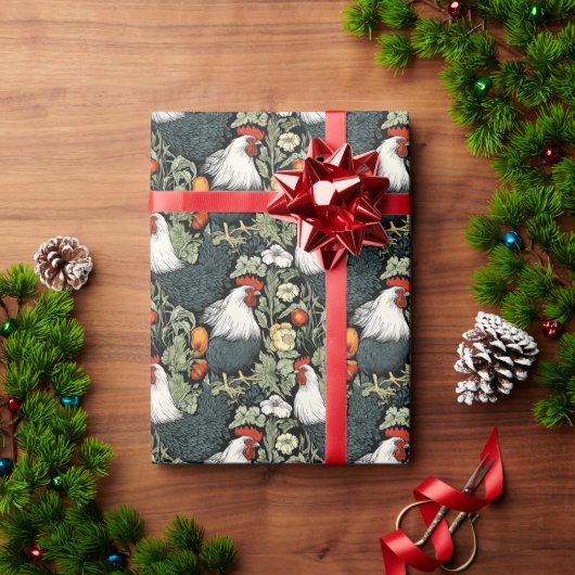 Haan in de Groene Tuin William Morris Style Cadeaupapier (Feestdagen Geschenken)