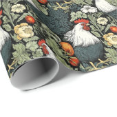 Haan in de Groene Tuin William Morris Style Cadeaupapier (Rol Hoek)