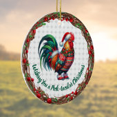 Haan in Lelijke Trui Leuk Peck-tacular Kerstmis Keramisch Ornament