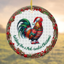 Haan in Lelijke Trui Leuk Peck-tacular Kerstmis