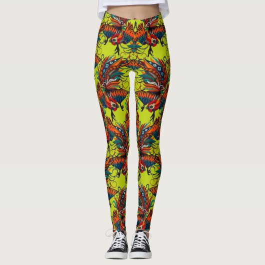 haan - inktchartreuse leggings (Voorkant)