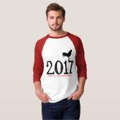  Haan Jaar 2017 grafisch T-shirt (Voorkant volledig)