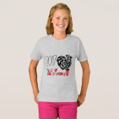  Haan Jaar 2017 papercut Roze T-shirt (Voorkant volledig)