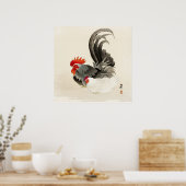  haan Japanse kunst Poster (Keuken)