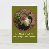 HAAN/JE DENKT DAT JE IETS HEBT OM OVER TE KRAAIEN KAART (Voorkant)