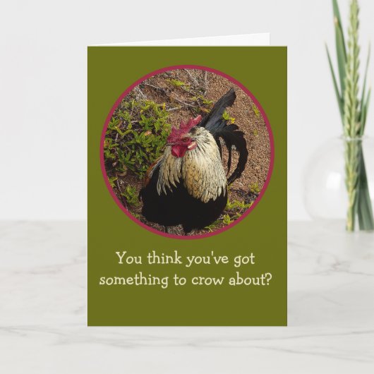 HAAN/JE DENKT DAT JE IETS HEBT OM OVER TE KRAAIEN KAART (Voorkant)