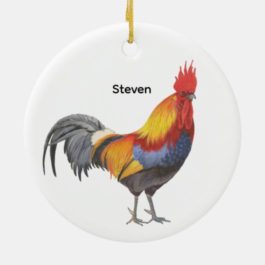 Haan Keramisch Ornament (Achterkant)