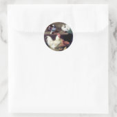 Haan Kip Duiven Ronde Sticker (Tas)
