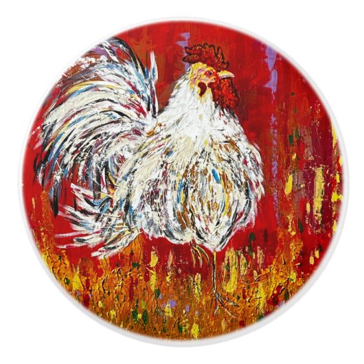 Haan Kip Keramische Knob Pull Knop (Voorkant)