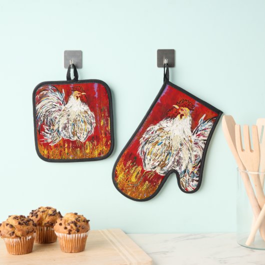 Haan Kip Mitt en Pot Holder Set (Insitu(Ophanging))