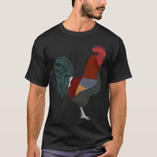 Haan Kip Vogel Vogel Vogelaar Dier Biolo T-shirt (Voorkant)