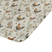 Haan kippen boerderij beige retro snijplank (Hoek)