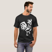 Haan Kippen Vogel retro T-shirt (Voorkant volledig)