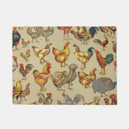 haan kippendier Boerderij landdier Deurmat