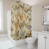 haan kippendier Boerderij landdier Douchegordijn (In situ)