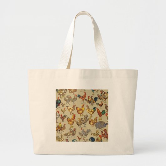 haan kippendier Boerderij landdier Grote Tote Bag (Voorkant)