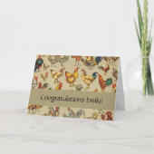 haan kippendier Boerderij landdier Kaart (Voorkant)