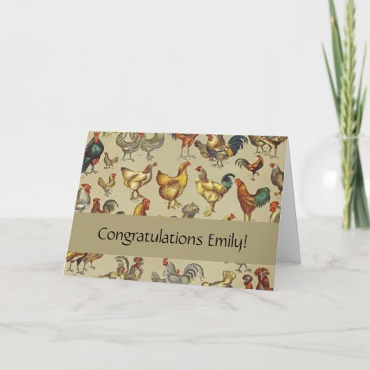 haan kippendier Boerderij landdier Kaart (Voorkant)