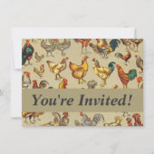 haan kippendier Boerderij landdier Kaart (Voorkant)