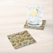 haan kippendier Boerderij landdier Kartonnen Onderzetters (Insitu)