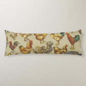 haan kippendier Boerderij landdier Lichaamskussen (Voorkant)