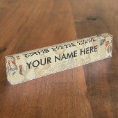 haan kippendier Boerderij landdier Naambordje (Zijkant)