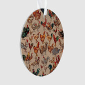 haan kippendier Boerderij landdier Ornament (voorkant)