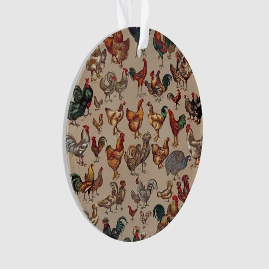 haan kippendier Boerderij landdier Ornament (voorkant)