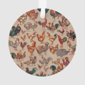 haan kippendier Boerderij landdier Ornament (achterkant)
