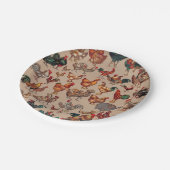 haan kippendier Boerderij landdier Papieren Bordje (Gekanteld)