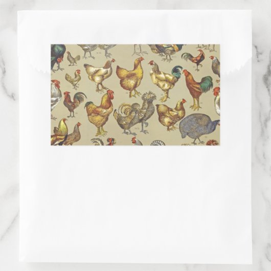 haan kippendier Boerderij landdier Rechthoekige Sticker (Tas)