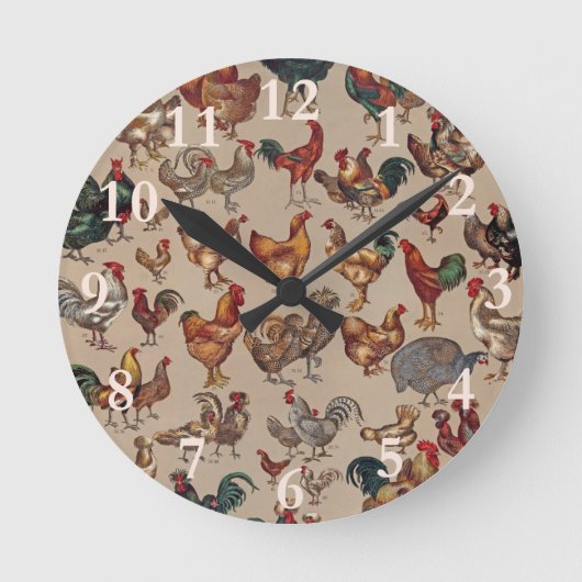 haan kippendier Boerderij landdier Ronde Klok (Voorkant)