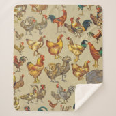 haan kippendier Boerderij landdier Sherpa Deken (Voorkant)