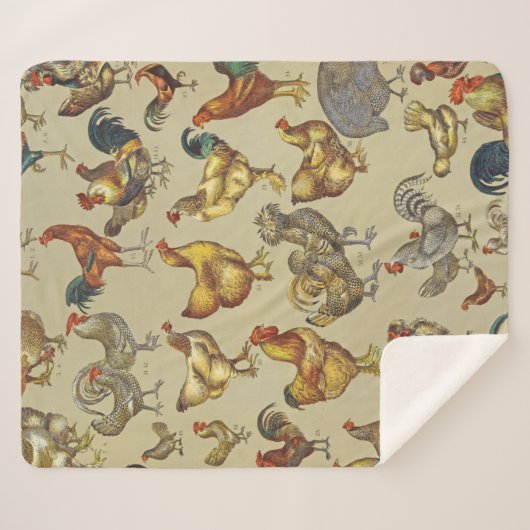 haan kippendier Boerderij landdier Sherpa Deken (Voorkant (horizontaal))