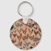 haan kippendier Boerderij landdier Sleutelhanger (Voorkant)