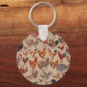 haan kippendier Boerderij landdier Sleutelhanger (Voorkant)