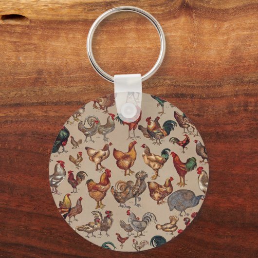 haan kippendier Boerderij landdier Sleutelhanger (Voorkant)