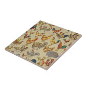 haan kippendier Boerderij landdier Tegeltje (Zijkant)