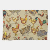 haan kippendier Boerderij landdier Theedoek (Horizontaal)