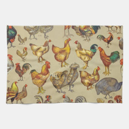 haan kippendier Boerderij landdier Theedoek