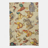 haan kippendier Boerderij landdier Theedoek (Verticaal)