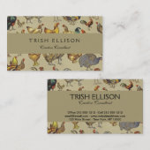 haan kippendier Boerderij landdier Visitekaartje (Voorkant / Achterkant)