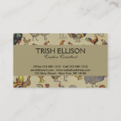 haan kippendier Boerderij landdier Visitekaartje (Achterkant)