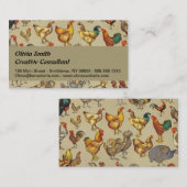 haan kippendier Boerderij landdier Visitekaartje (Voorkant / Achterkant)