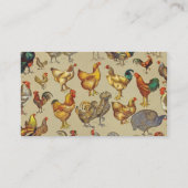 haan kippendier Boerderij landdier Visitekaartje (Achterkant)