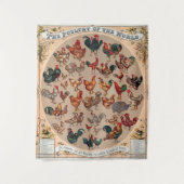 haan kippendier Boerderij landdier Wandkleed (Voorkant)