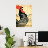 Haan kraait door Théophile Alexandre Steinlen Poster (Thuiskantoor)