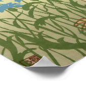 Haan kraait naar Morning Sunrise Poster (Hoek)